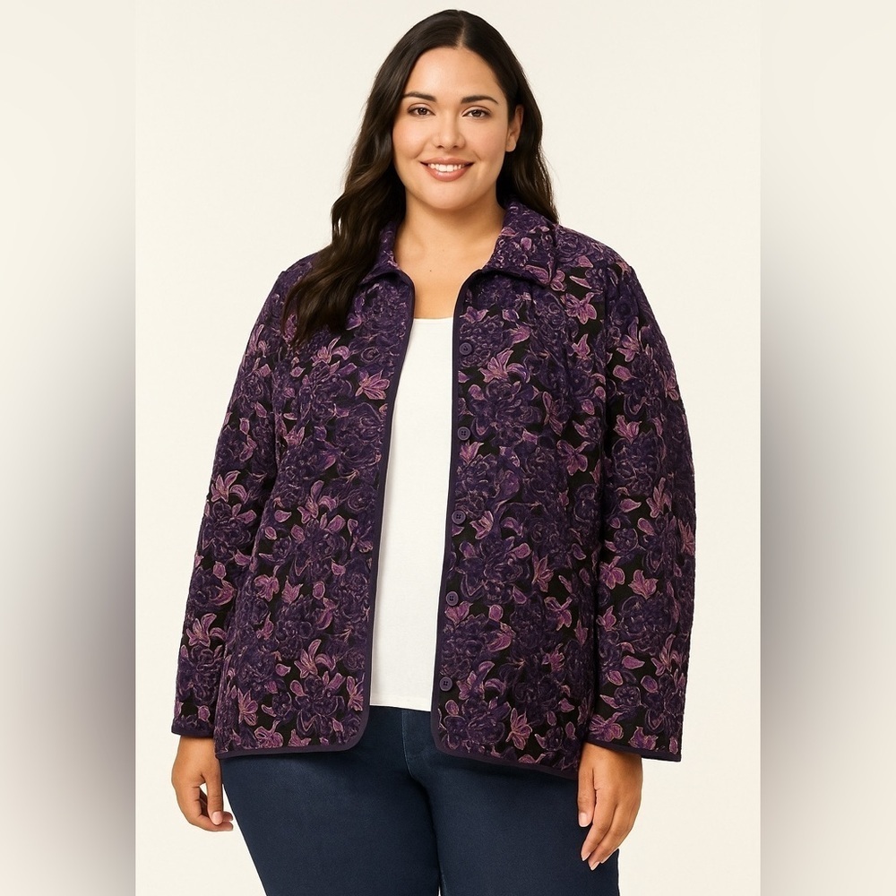 Coldwater Creek Embroidered Jacket 2XL